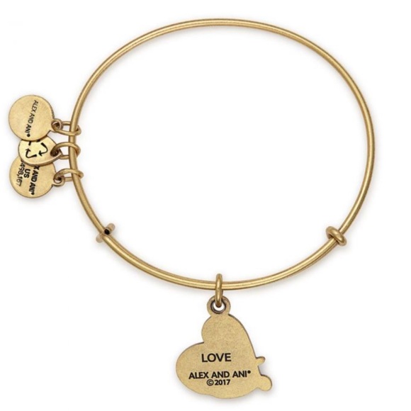 Alex and Ani Love Charm Bangle Rafaelian Silver Affection Joy Light Bracelet - Picture 8 of 8